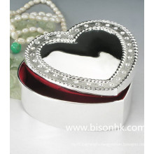 Wholesale Fashion Silver Jewelry Box, Sweet Heart Metal Jewelry Box
